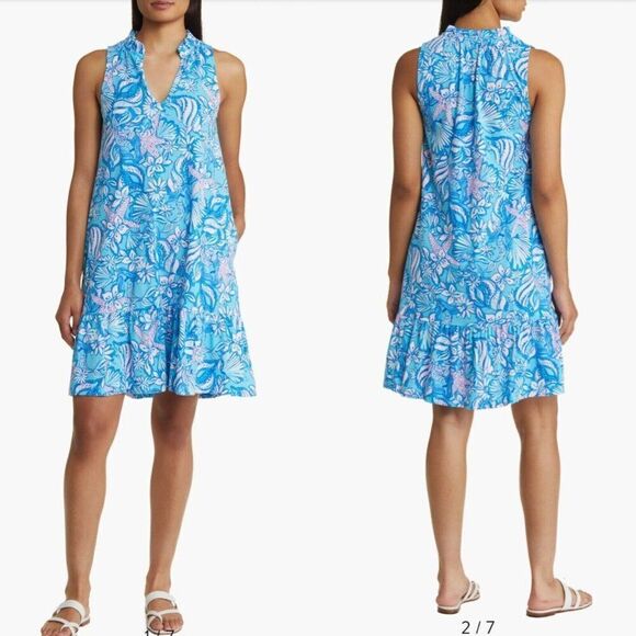 Lilly Pulitzer Dresses & Skirts - Lilly Pulitzer Malone Shell Print Sleeveless Cotton Shift Dress S $118